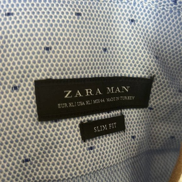 Blue Zara Man Button Up - Picture 4 of 4
